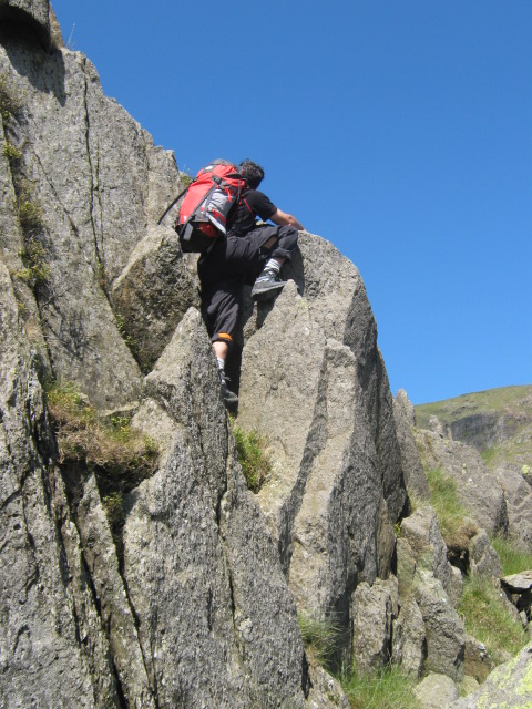 The North Face Prophet 40 - good climbing stability.