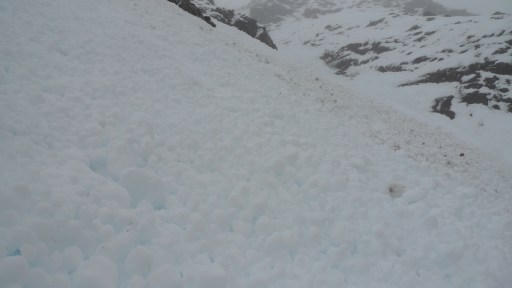 Ben Eighe, lots of avalanche debris around