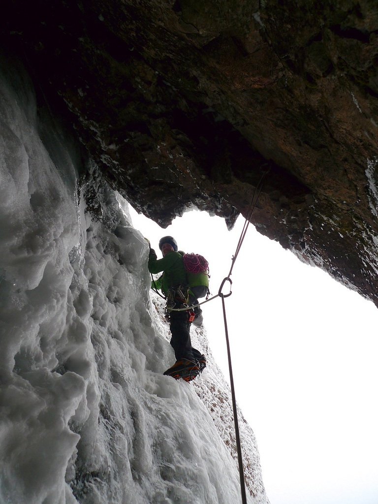 Kev enjoying great conditions on Crowberry Gully.