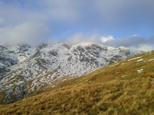 general outlook for Crinkle Crags-plenty of good snow!