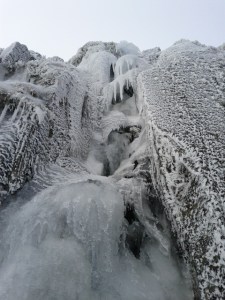 Gully Icefall on Shelter Crags. So much walking, so little ice!