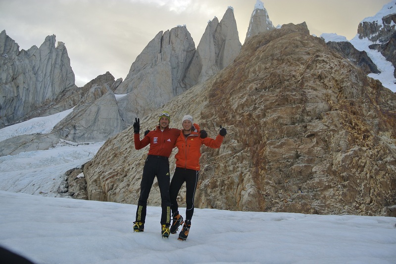 M. Della Bordella and Luca Schiera after the first ascent ever of the West Face