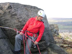 Using the Grivel Daisy Chain in 'guide' mode. Great for 'hands free' options.