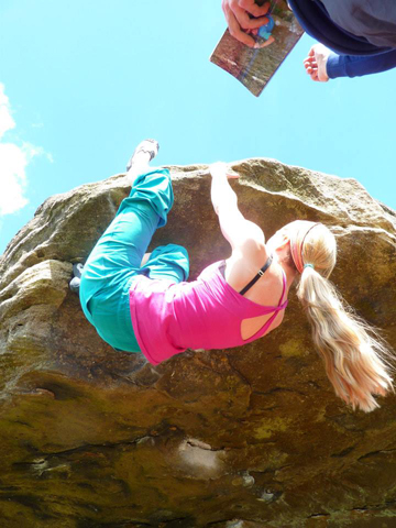 The North Face Krank pants- gave great freedom to climb in.