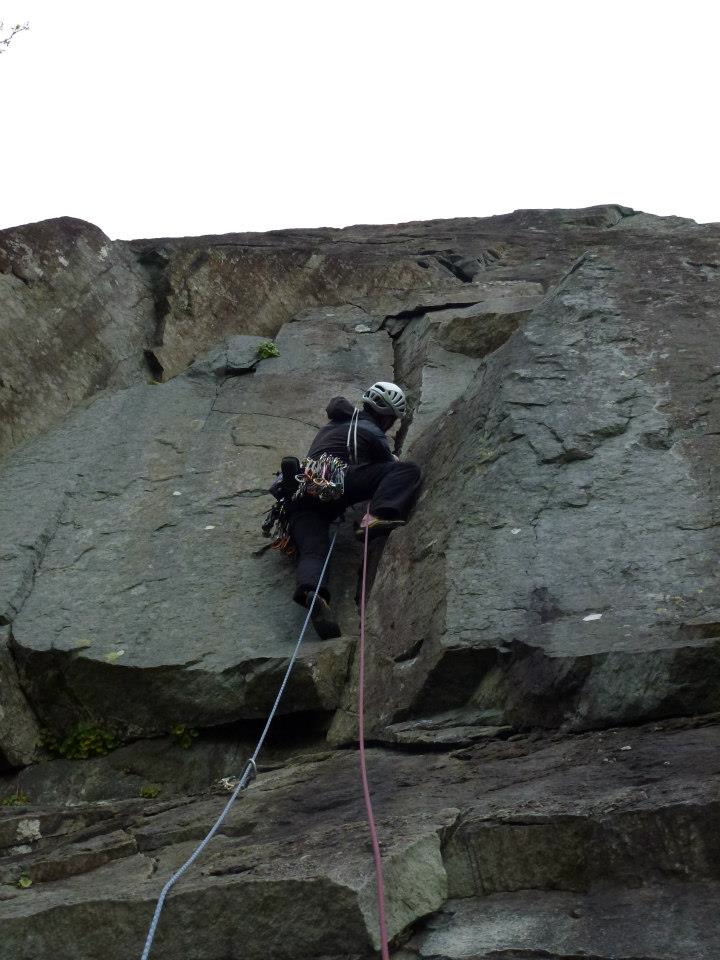 The Arc'teryx Gamma SL Hybrid Hoody is great for UK rock climbing on those less than perfect days.
