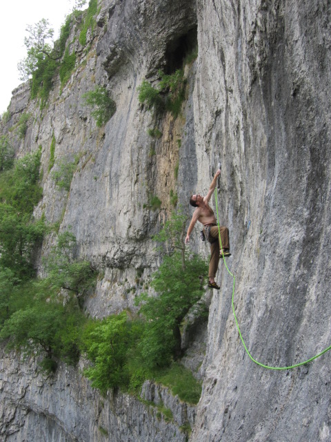 The Millet Absolute TRX was perfect for long sport routes - Kev working out on Free and easy in prep for his epic Totally Free ascent.