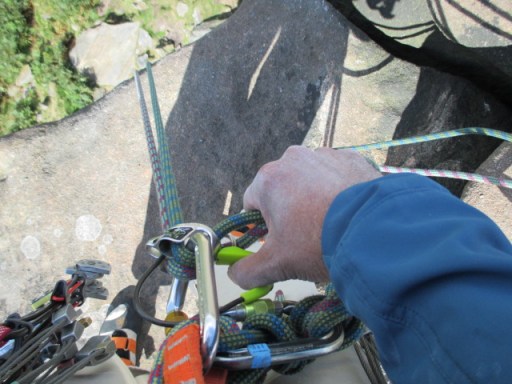 The Edelrid Mega Jul locked off solidly.