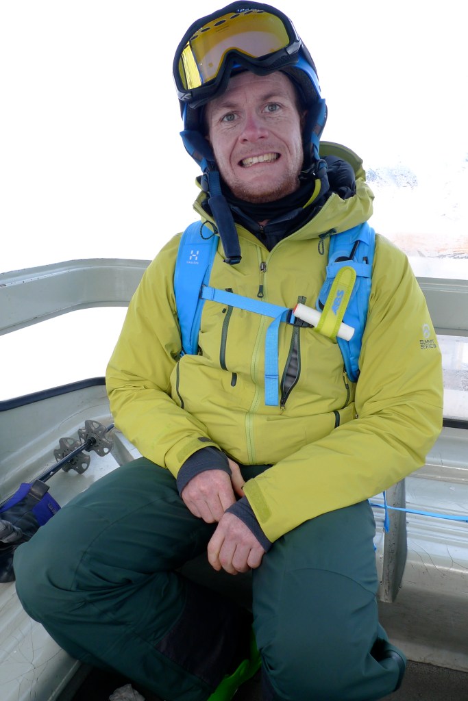 Haglöfs VOJD 18 ABS Ski Pack - release handle on the left shoulder strap (secured whilst on the ski lift).