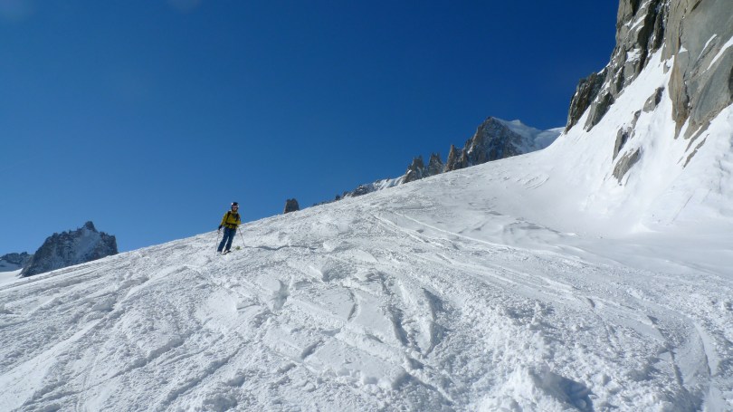 The North Face Women's Alloy Jacket - perfect for a descent of the Vallee Blanche on a cold, crisp, blue sky day!