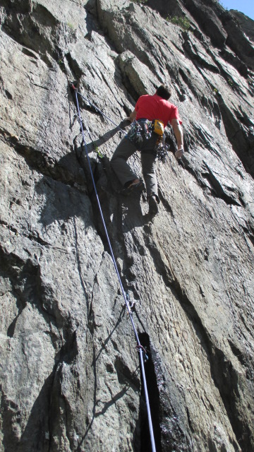 The waistbelt was plenty comfortable for long trad routes.