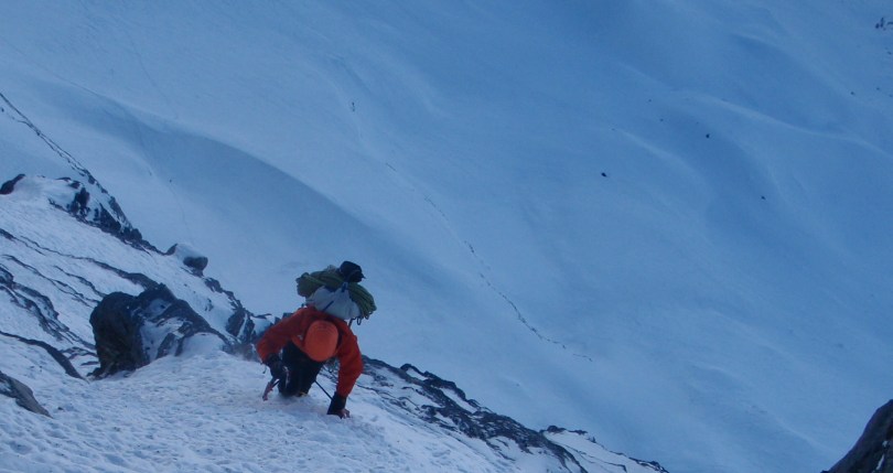 Patagonia Ascensionist 25 Pack - can be over-packed with rope and bivi pad strapped to the outside when on the approach or soloing up less technical terrain.