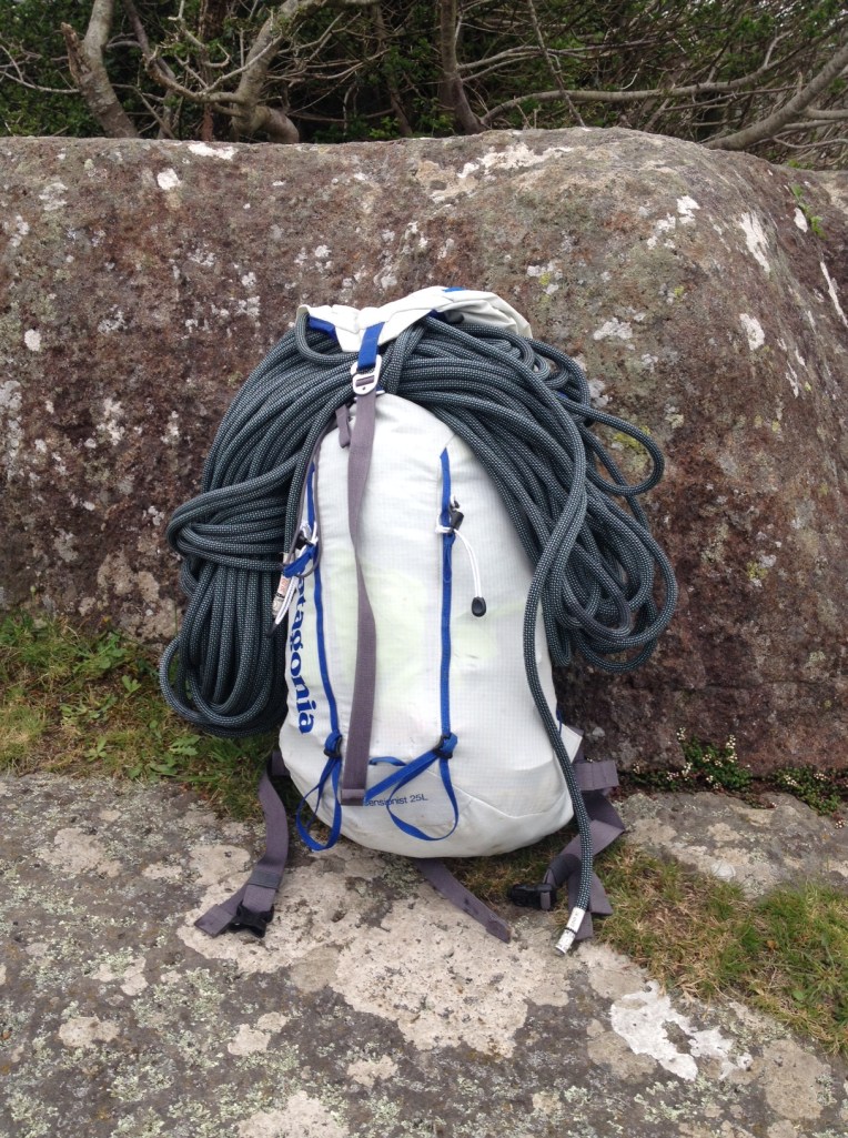Patagonia Ascensionist 25 Pack - rope lashed to the outside.