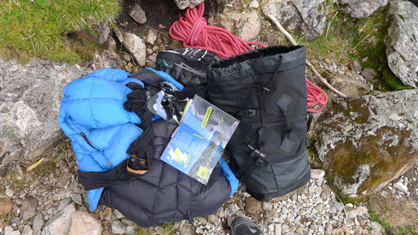 The North Face Cinder 32 easily fitted all you need for a day on the crag.