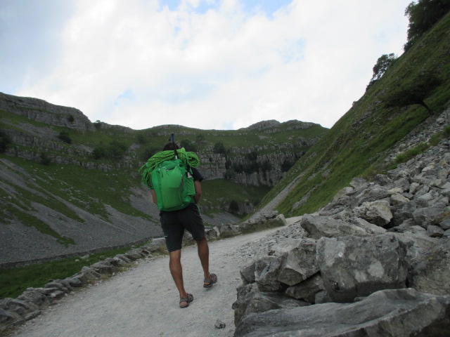 The rope strap and helmet shield are handy when you need extra room.