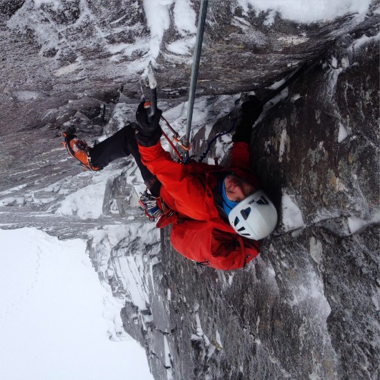 Rich following pitch 2, Central Grooves, Stob Coire Nan Lochan, 20/12/2014