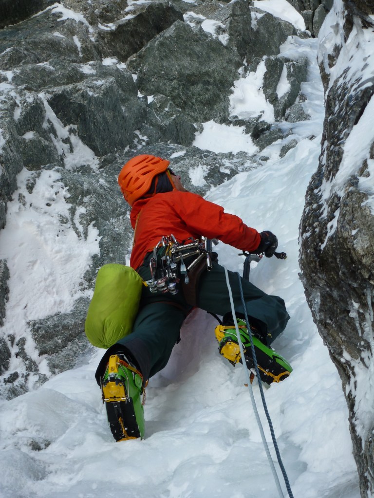 The DMM Switch were excellent on pure ice routes such as the Chamonix goulotte, Modica Noury.