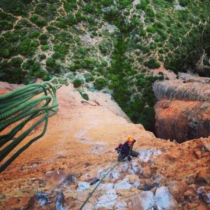The Black Diamond Half Dome was comfortable for a long day out: Fiesta de los Biceps, Riglos.