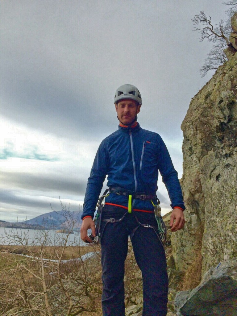 Wild Country Dynamic Jacket - good fit with a climbing harness.