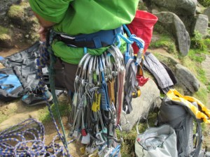 The huge gear loops swallowed big trad racks with ease.