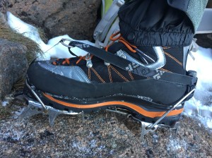 Takes a full C3 crampon really well with no heel lift.